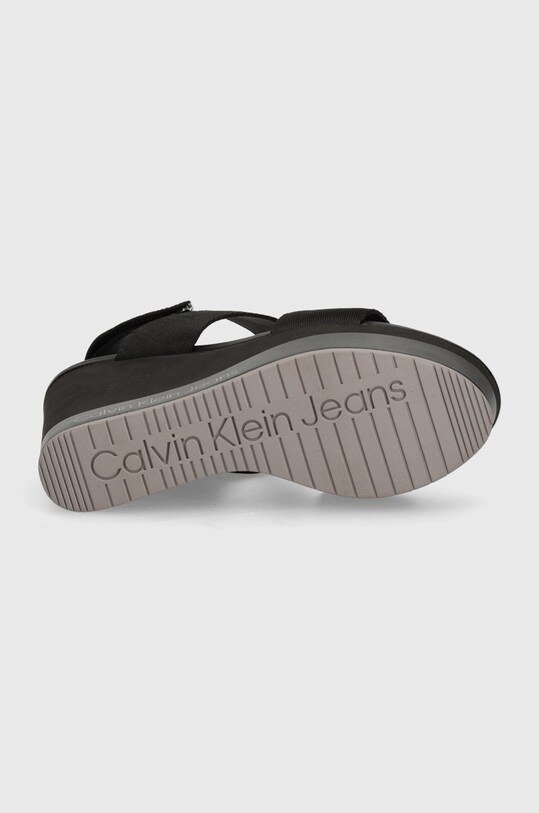 Σανδάλια Calvin Klein Jeans WEDGE SANDAL WEBBING IN MR WEDGE SANDAL WEBBING IN MR YW0YW01360 μαύρο