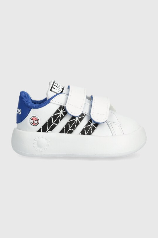 Παιδικά αθλητικά παπούτσια adidas x Marvel, GRAND COURT SPIDER-MAN CF I απομίμηση λείου δέρματος λευκό ID8017