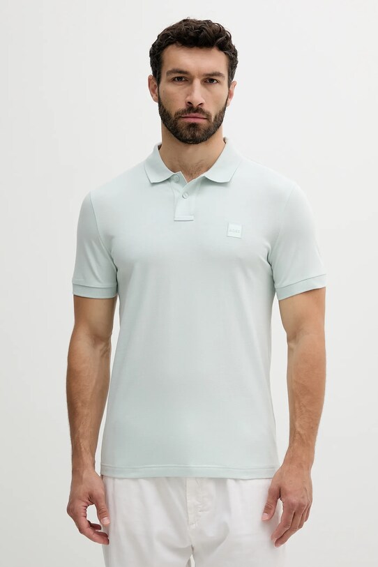 Πόλο BOSS Orange slim τιρκουάζ 50507803