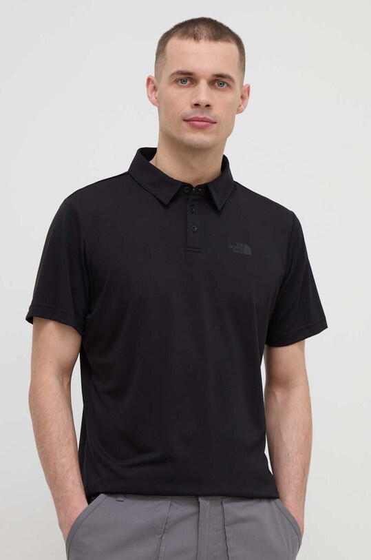 Αθλητικό πόλο The North Face Tanken κανονικό μαύρο NF0A2WAZJK31
