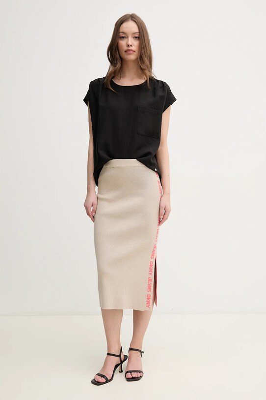 Φούστα Dkny DJ4R0117 μπεζ SS25