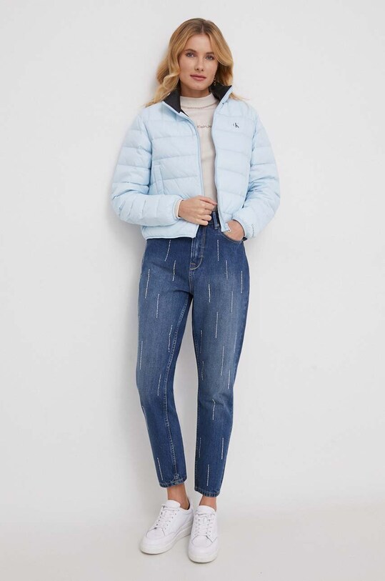 Τζιν παντελόνι Pepe Jeans TAPERED JEANS UHW SPARKLE PL204601 σκούρο μπλε SS24