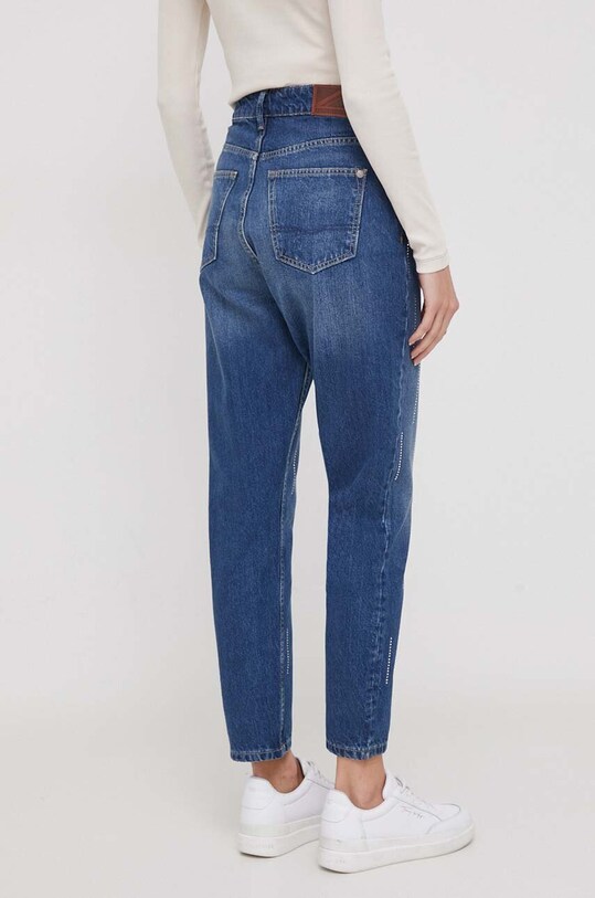 Ρούχα Τζιν παντελόνι Pepe Jeans TAPERED JEANS UHW SPARKLE PL204601 σκούρο μπλε
