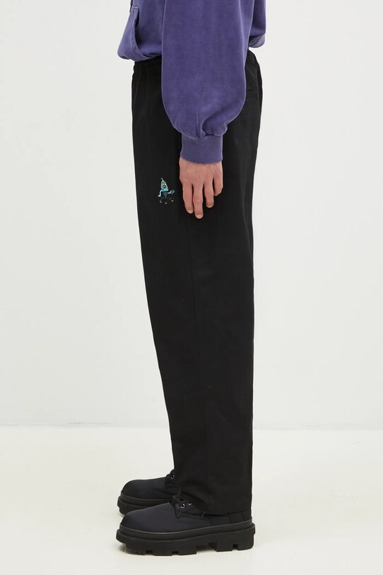 Βαμβακερό παντελόνι ICECREAM Skate Pant ICC003 μαύρο AW24