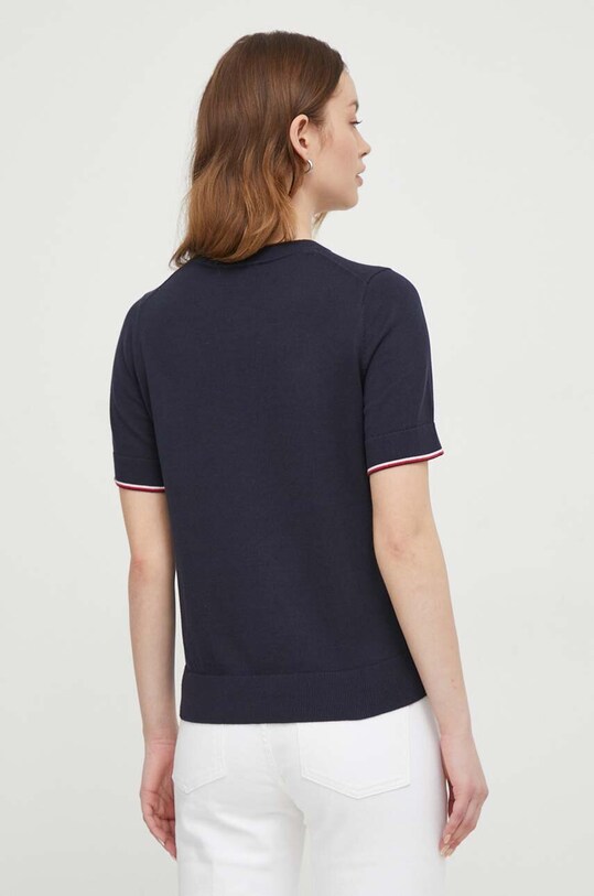 Ρούχα Βαμβακερό πουλόβερ Tommy Hilfiger WW0WW38724 σκούρο μπλε