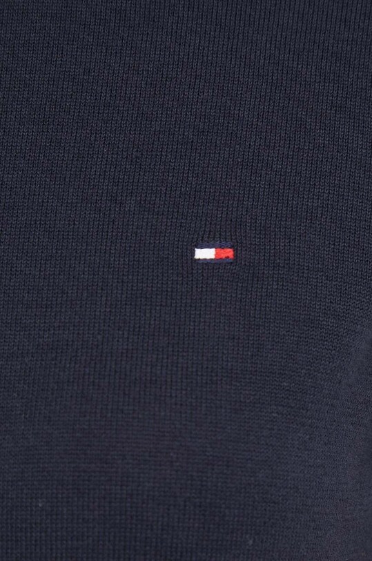 Βαμβακερό πουλόβερ Tommy Hilfiger WW0WW38724 σκούρο μπλε