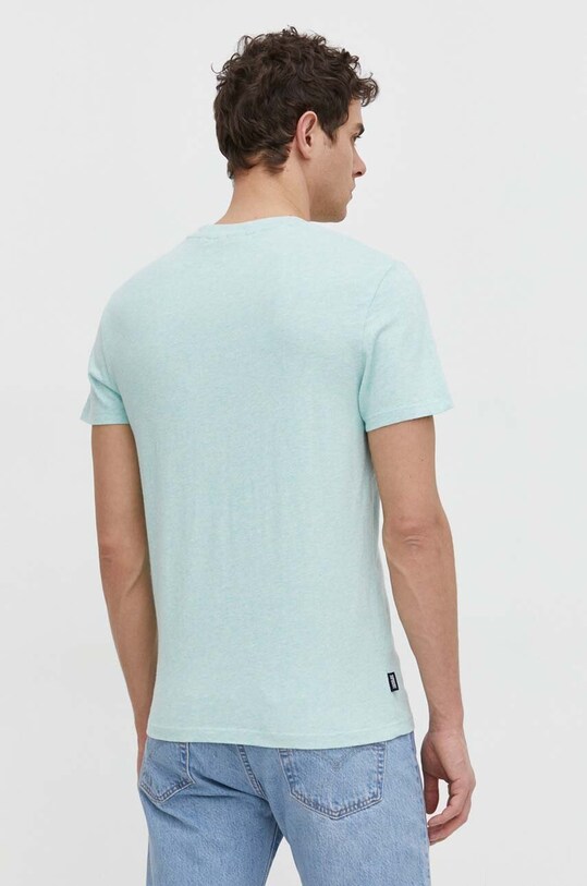 Ρούχα Βαμβακερό μπλουζάκι Superdry M1011245A.9VQ τιρκουάζ