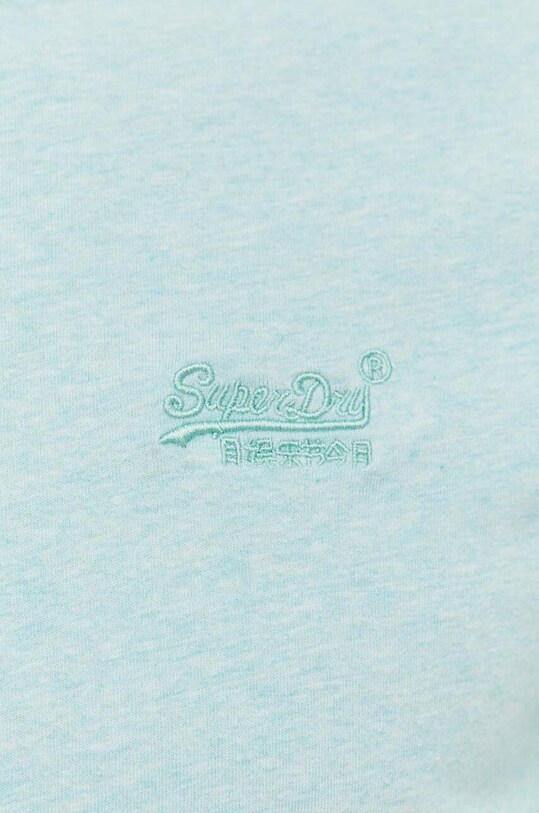 Βαμβακερό μπλουζάκι Superdry M1011245A.9VQ τιρκουάζ