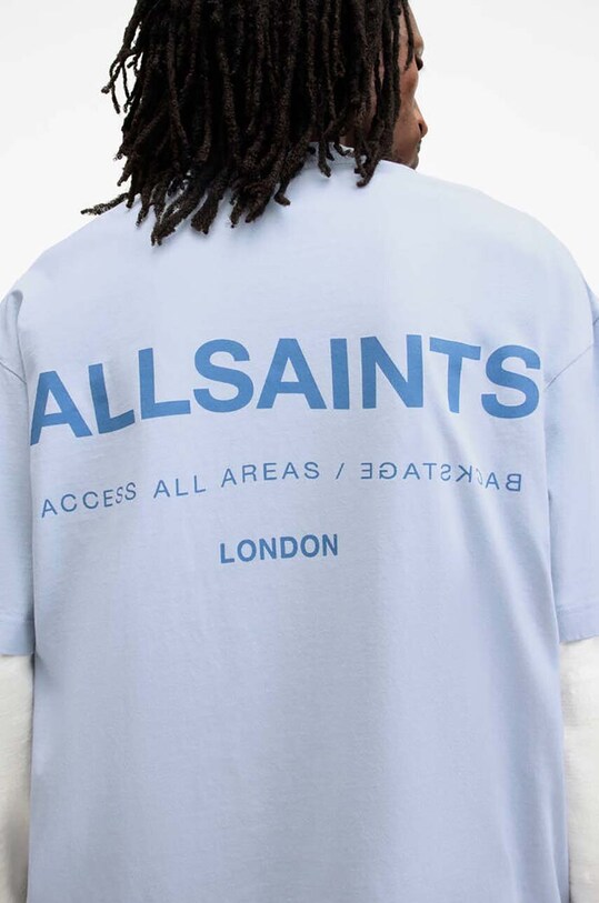 Ρούχα Βαμβακερό μπλουζάκι AllSaints ACCESS SS CREW M038PA μπλε