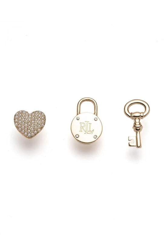 Κουμπιά Lauren Ralph Lauren 3-pack ζιρκόνια χρυσαφί 14P00006