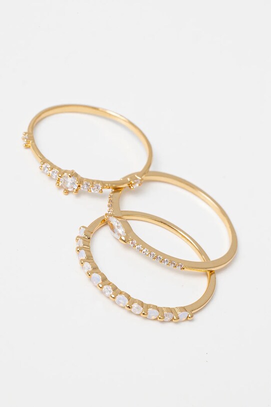 Επιχρυσωμένο δαχτυλίδι Aldo MARVELLOUS 3-pack MARVELLOUS.972 χρυσαφί SS25