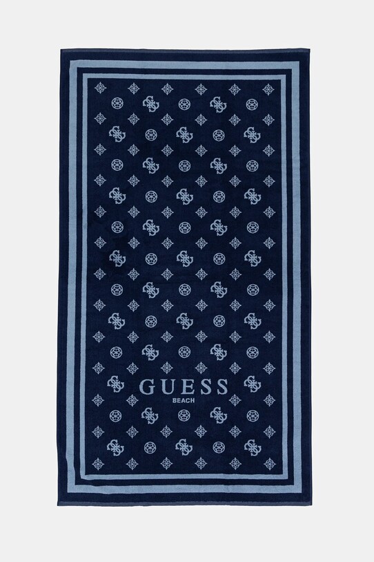 Βαμβακερή πετσέτα Guess σκούρο μπλε E5GZ08.SG00P
