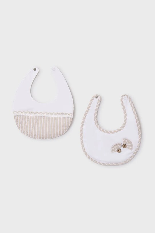 Βρεφική σαλιάρα Mayoral Newborn 2-pack Βρεφικό προϊόν μπεζ 9875.2D.Newborn.PPYH