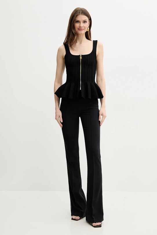Top Elisabetta Franchi MK49B51E2 μαύρο SS25