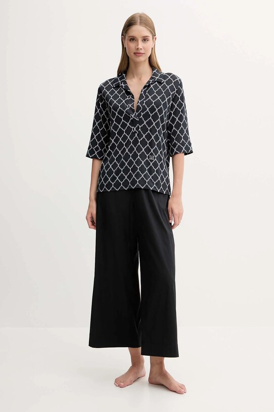 Μπλουζάκι παραλίας Max Mara Beachwear 2516951019600 μαύρο SS25