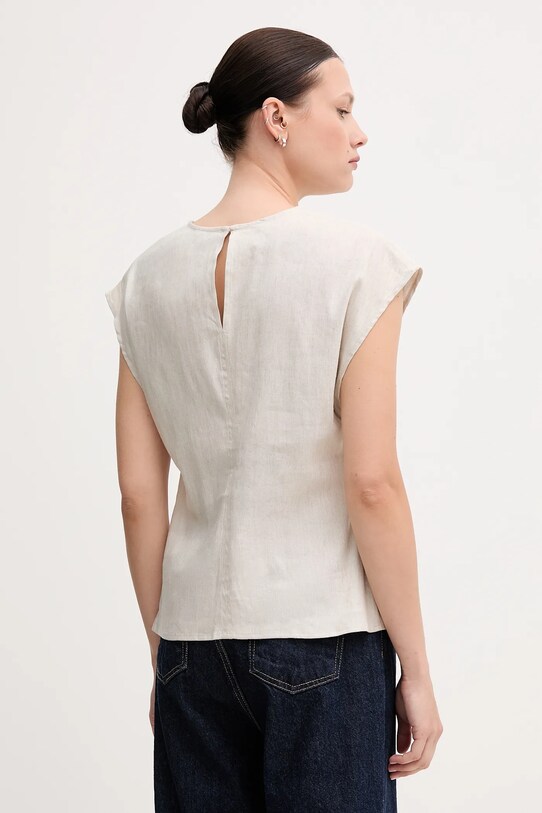 Ρούχα Λευκή μπλούζα Calvin Klein LV044B120G μπεζ