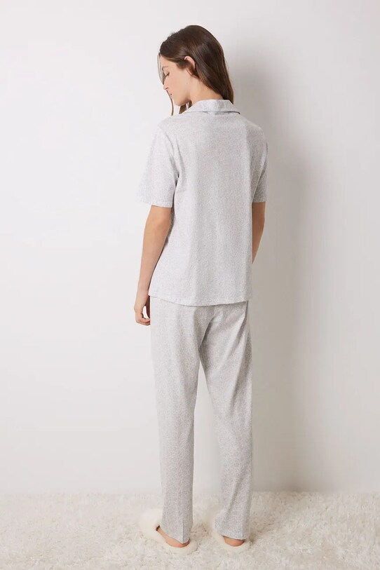 Βαμβακερές πιτζάμες women'secret DAILY FROSTED γκρί 3598099