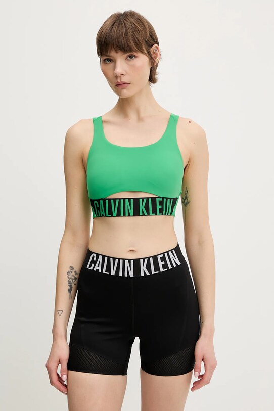 Αθλητικό σουτιέν Calvin Klein Performance χωρίς μεταλλικές μπανέλες πράσινο LVGWS5K149
