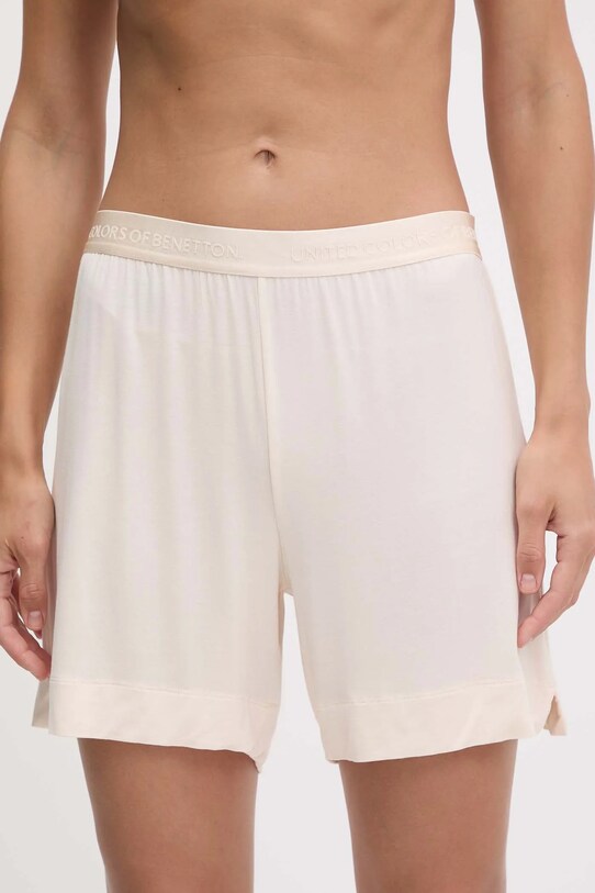 Σορτς πιτζάμας United Colors of Benetton 36MX3900N μπεζ SS25