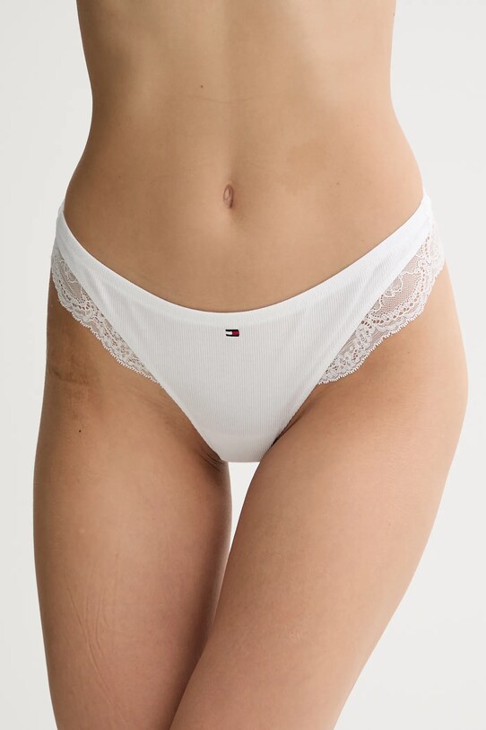 Στρινγκ Tommy Hilfiger πλεκτό ύφασμα λευκό UW0UW05736