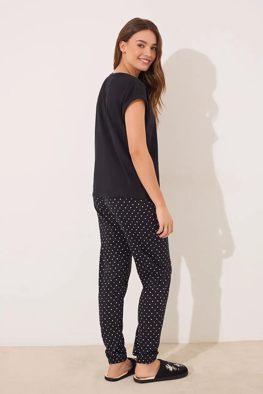 Βαμβακερές πιτζάμες women'secret 3139872 μαύρο