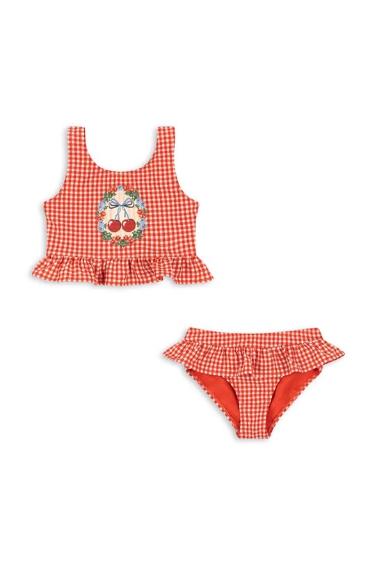 Παιδικό μαγιό δύο τεμαχίων Konges Sløjd SOLINE BIKINI μαλακό κόκκινο KS102495