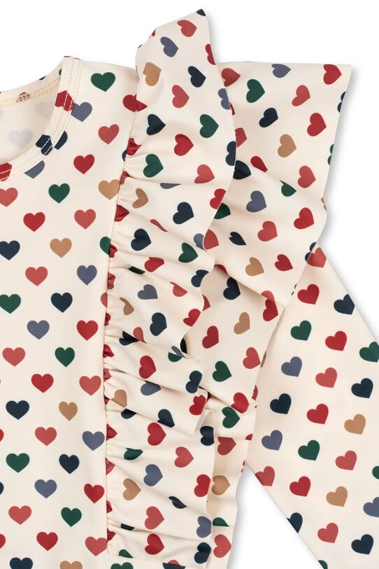 Μαγιό για μωρά Konges Sløjd MANUCA FRILL ONESIE GRS μπεζ KS102511