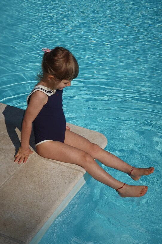 Ολόσωμο παιδικό μαγιό Konges Sløjd SAILOR SWIMSUIT σκούρο μπλε KS102632