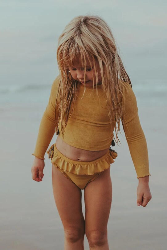 Παιδικό μαγιό μακρυμάνικο Donsje Nia Swim Shirt Lemon μαλακό κίτρινο 4501403.68.92