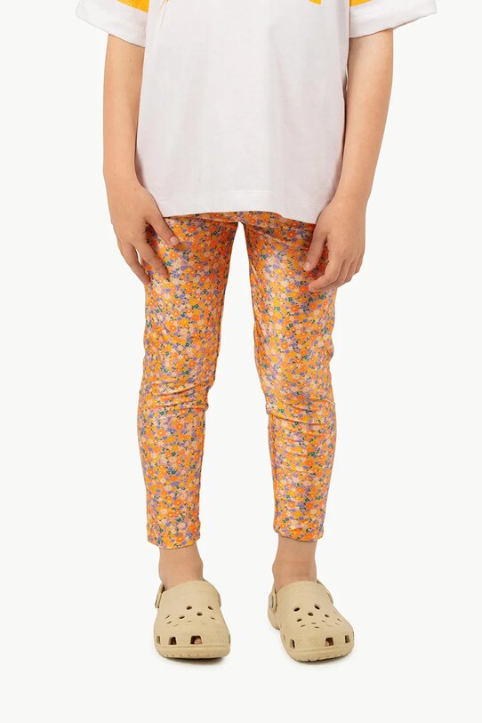 Παιδικό κολάν κολύμβησης Tinycottons GARDEN LEGGINGS πορτοκαλί SS25.288