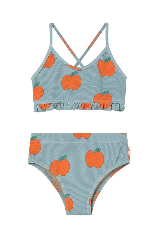 Παιδικό μαγιό δύο τεμαχίων Tinycottons APPLES SWIM SET SS25.282 μπλε SS25
