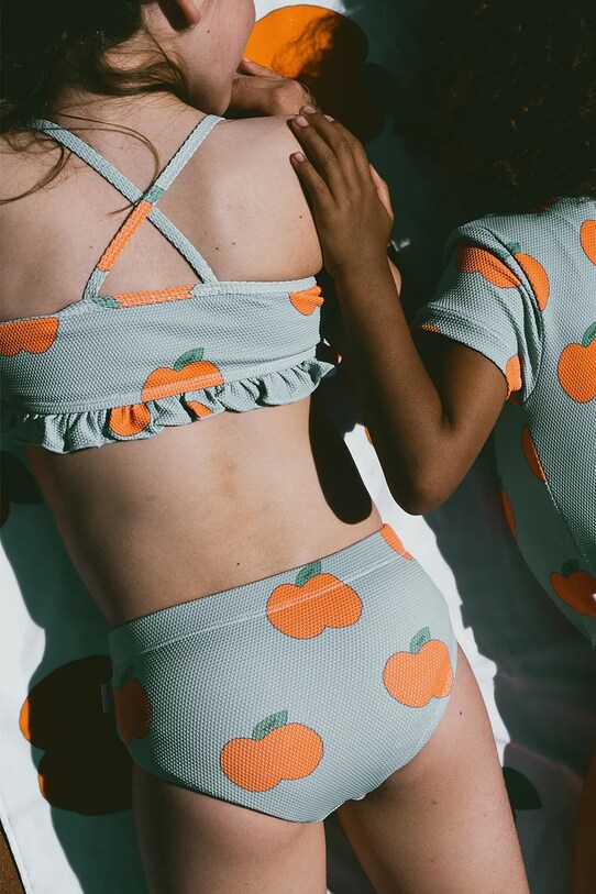 Παιδικό μαγιό δύο τεμαχίων Tinycottons APPLES SWIM SET μπλε SS25.282