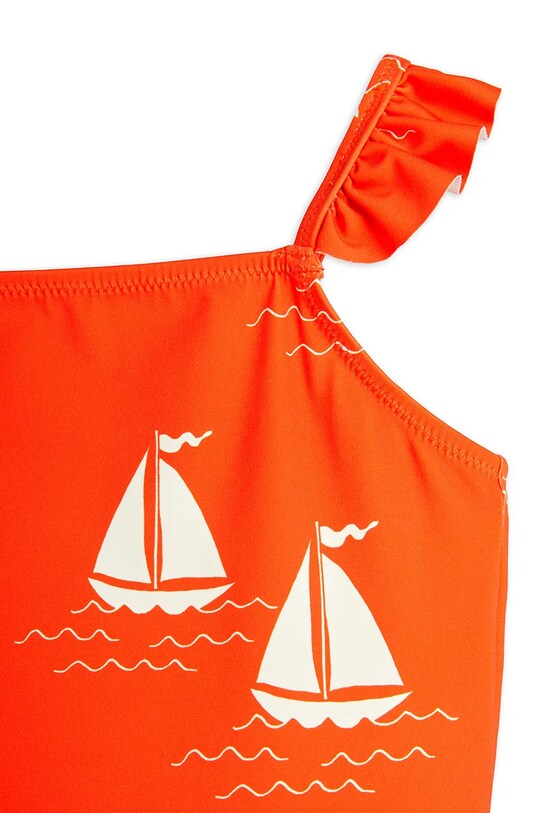Κοριτσίστικα Ολόσωμο παιδικό μαγιό Mini Rodini Sailing boats 2528010042 πορτοκαλί