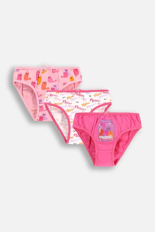 Παιδικά εσώρουχα Coccodrillo 3-pack στάμπα ροζ WC5406312PAN