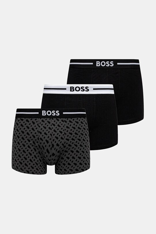 Μποξεράκια BOSS 3-pack με μοτίβο μαύρο 50531694