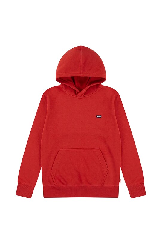Παιδική μπλούζα Levi's MINI BATWING PULL OVER HOO με κουκούλα κόκκινο 8EK422