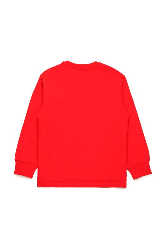 Παιδική βαμβακερή μπλούζα Diesel SMACSISOD OVER SWEAT-SHIRT J02024 κόκκινο SS25
