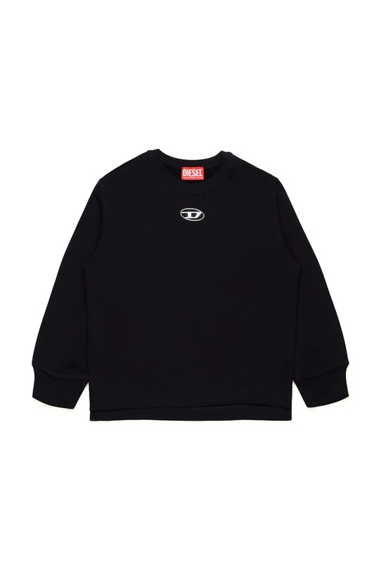 Παιδική βαμβακερή μπλούζα Diesel SMACSISOD OVER SWEAT-SHIRT βαμβάκι μαύρο J02024