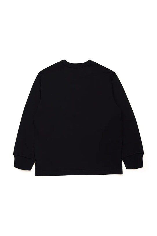 Παιδική βαμβακερή μπλούζα Diesel SMACSISOD OVER SWEAT-SHIRT J02024 μαύρο SS25