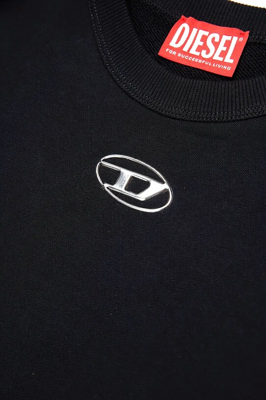 Παιδική βαμβακερή μπλούζα Diesel SMACSISOD OVER SWEAT-SHIRT μαύρο J02024