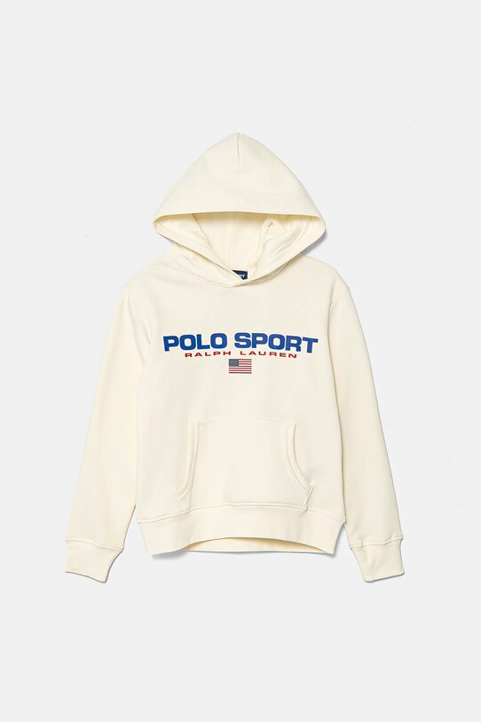 Παιδική μπλούζα Polo Ralph Lauren με κουκούλα μπεζ 323962111005
