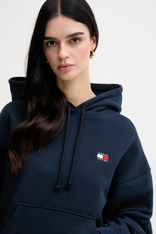 Ρούχα Βαμβακερή μπλούζα Tommy Jeans DW0DW19414 σκούρο μπλε