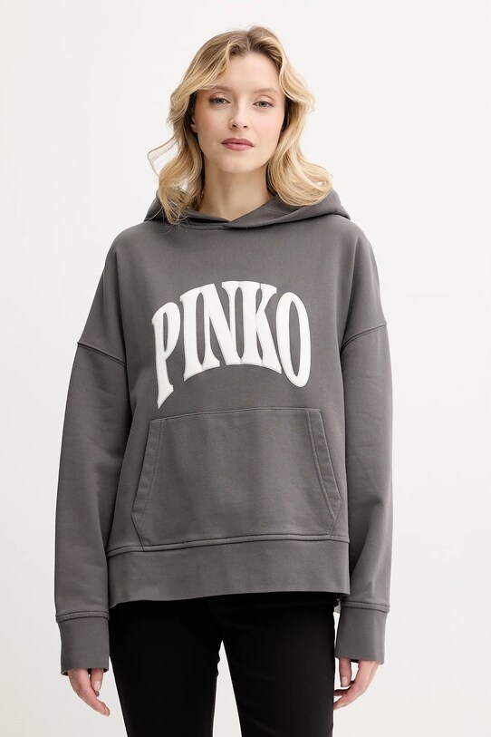 Βαμβακερή μπλούζα Pinko βαμβάκι γκρί 104623.A2CU