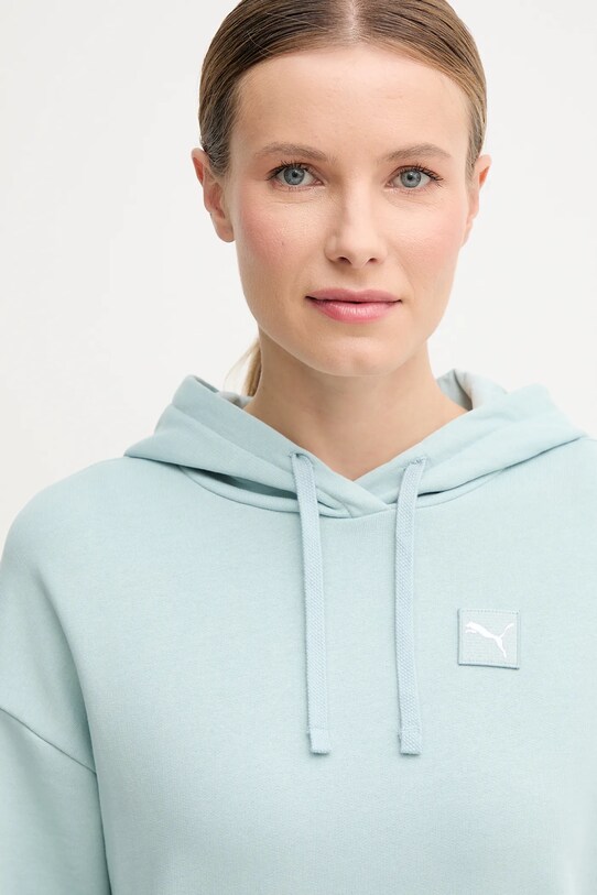Βαμβακερή μπλούζα Puma τιρκουάζ 685018