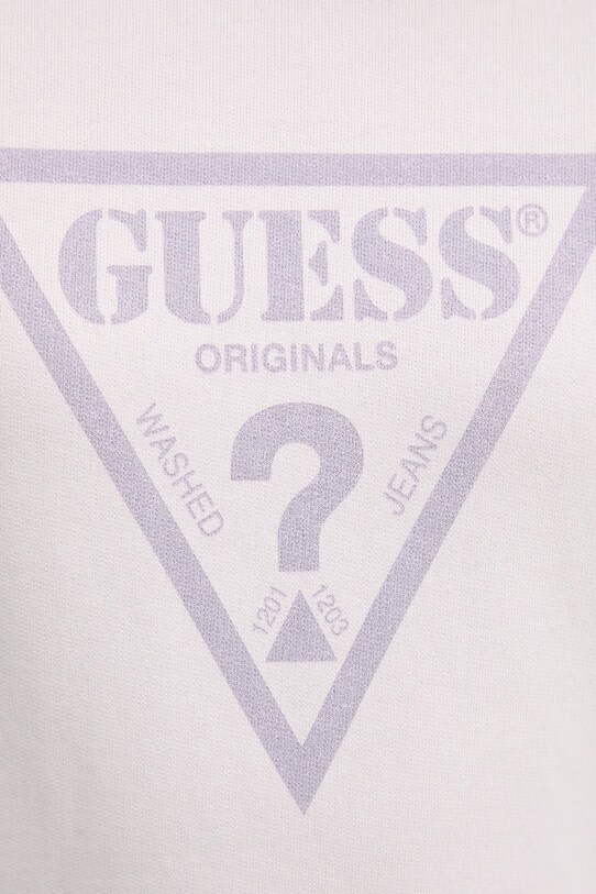 Βαμβακερή μπλούζα Guess Originals μωβ W5GQ03.K68I4