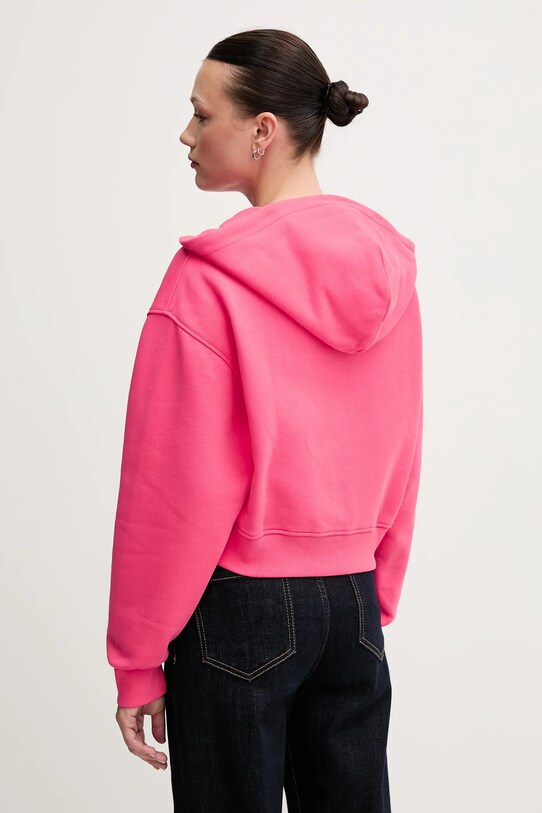 Βαμβακερή μπλούζα Tommy Jeans DW0DW21355 ροζ SS25