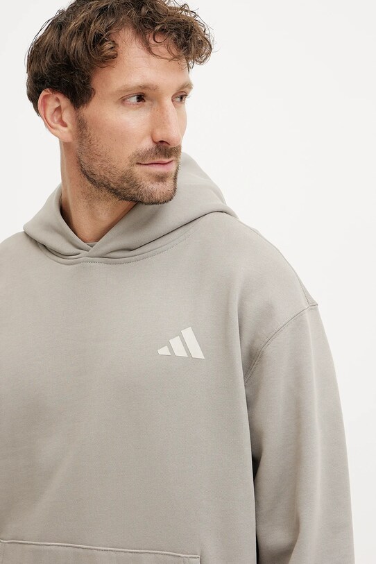 Βαμβακερή μπλούζα adidas x Mercedes μπεζ JW3081
