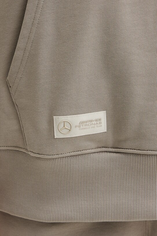 Βαμβακερή μπλούζα adidas x Mercedes JW3081 μπεζ