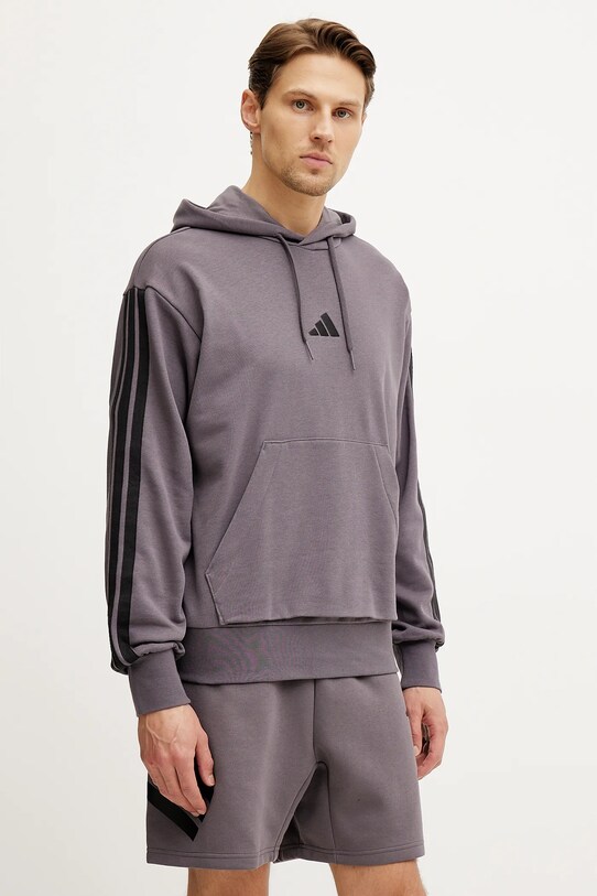 Μπλούζα adidas Essentials απλικέ μωβ JE6365