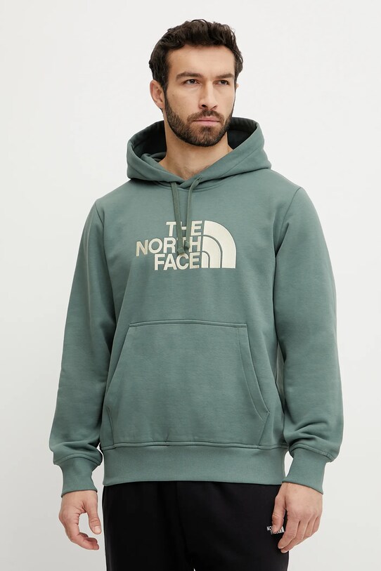 Μπλούζα The North Face Drew Peak απλικέ πράσινο NF0A89EMB4W1